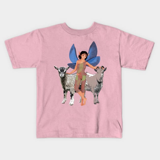 Capricorn woman girl fairy faerie elf goat zodiac horoscope Kids T-Shirt by Fantasyart123